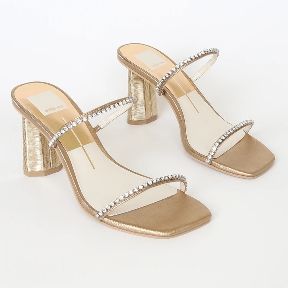 Dolce Vita Naylin Heels Gold NWT